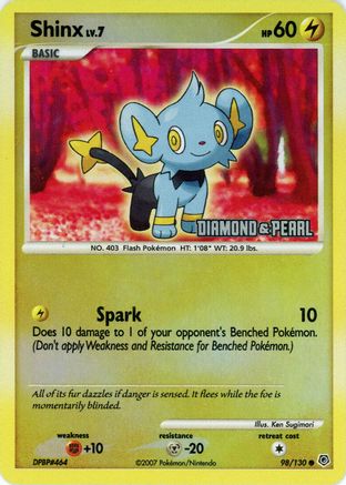 Shinx - 98/130 [Diamond & Pearl] 98 - Burger King Promos Reverse Holofoil