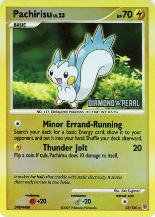 Pachirisu - 35/130 [Diamond & Pearl] 35 - Burger King Promos Reverse Holofoil