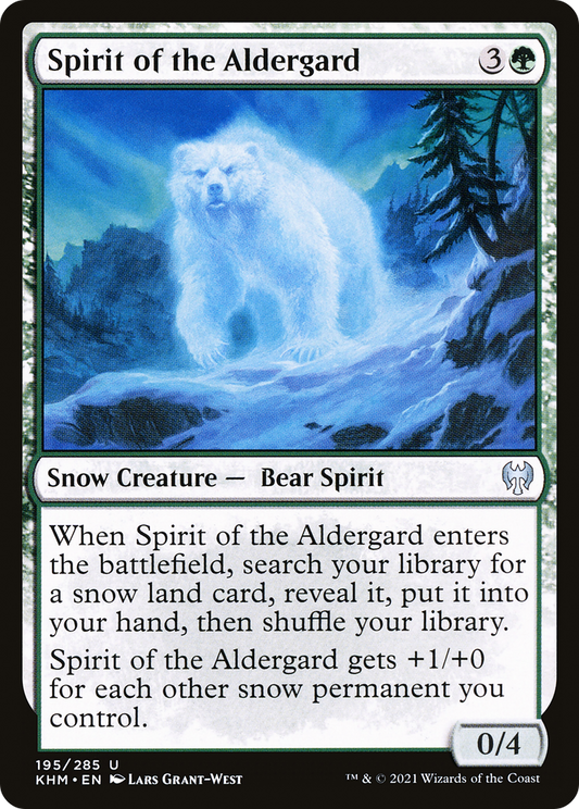 Spirit of the Aldergard (KHM-195) - Kaldheim: (snow) Foil