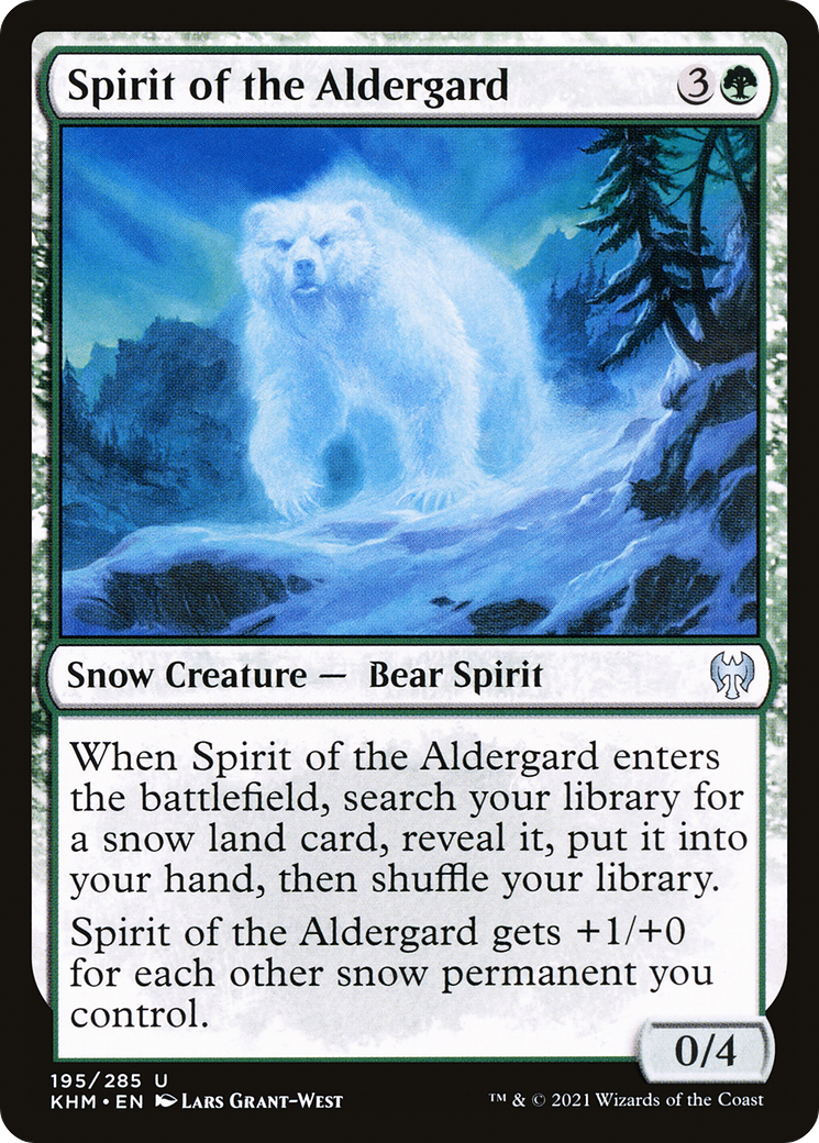 Spirit of the Aldergard  (KHM-195) - Kaldheim: (snow) Foil