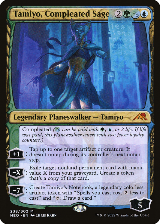 Tamiyo, Compleated Sage (NEO-238) - Kamigawa: Neon Dynasty Foil