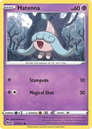 Hatenna 018/73 - Champions Path Reverse Holofoil - Common