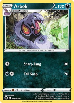 Arbok 034/73 - Champions Path Normal - Uncommon