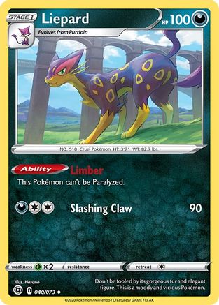 Liepard 040/73 - Champions Path Reverse Holofoil - Uncommon