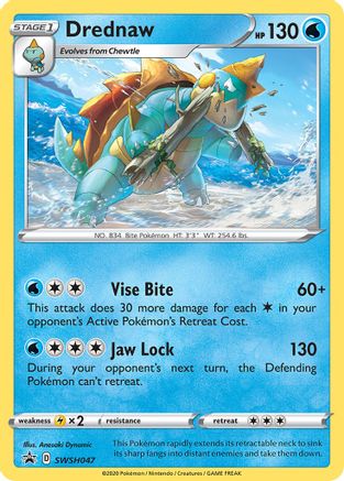 Drednaw SWSH047 - SWSH Sword & Shield Promo Cards Holofoil - Promo