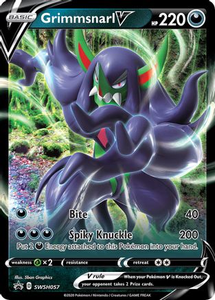 Grimmsnarl V SWSH057 - SWSH Sword & Shield Promo Cards Holofoil - Promo