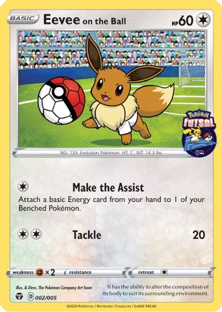Eevee on the Ball 002/005 - Miscellaneous Cards & Products Normal - Promo