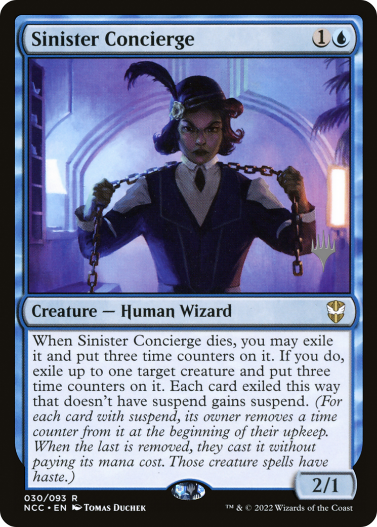 Sinister Concierge (PNCC-30P) - New Capenna Commander Promos Foil