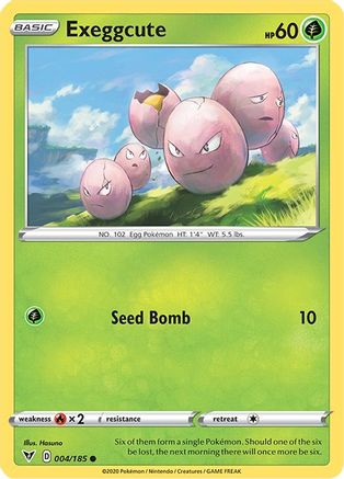 Exeggcute 004/185 - SWSH04 Vivid Voltage Reverse Holofoil - Common