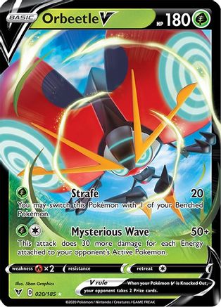 Orbeetle V 020/185 - SWSH04 Vivid Voltage Holofoil - Ultra Rare