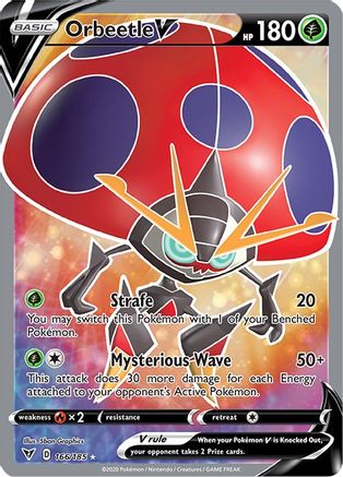 Orbeetle V (Full Art) 166/185 - SWSH04 Vivid Voltage Holofoil - Ultra Rare