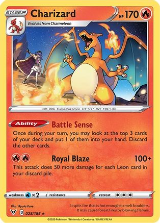 Charizard 025/185 - SWSH04 Vivid Voltage Normal - Rare