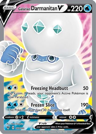 Galarian Darmanitan V (Full Art) 169/185 - SWSH04 Vivid Voltage Holofoil - Ultra Rare