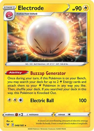 Electrode 046/185 - SWSH04 Vivid Voltage Reverse Holofoil - Holo Rare