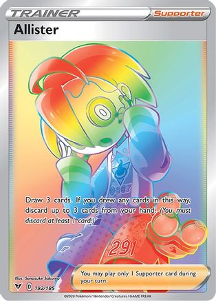 Allister (Secret) 192/185 - SWSH04 Vivid Voltage Holofoil - Secret Rare