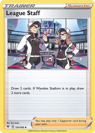 League Staff 153/185 - SWSH04 Vivid Voltage Normal - Uncommon