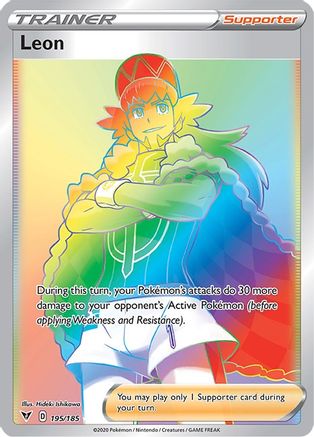 Leon (Secret) 195/185 - SWSH04 Vivid Voltage Holofoil - Secret Rare