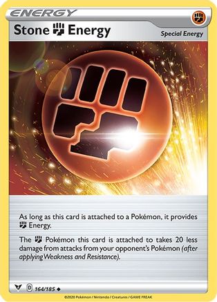 Stone Fighting Energy 164/185 - SWSH04 Vivid Voltage Reverse Holofoil - Uncommon