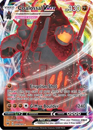Coalossal VMAX 099/185 - SWSH04 Vivid Voltage Holofoil - Ultra Rare