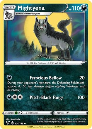 Mightyena 104/185 - SWSH04 Vivid Voltage Normal - Uncommon