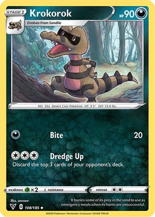 Krokorok 108/185 - SWSH04 Vivid Voltage Normal - Uncommon