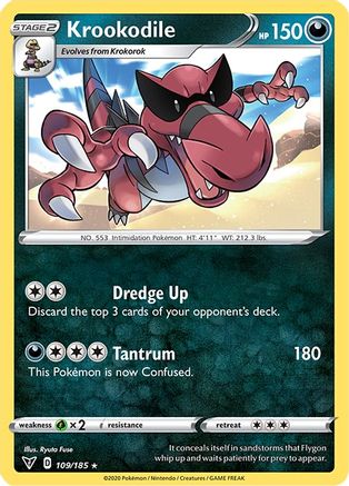 Krookodile 109/185 - SWSH04 Vivid Voltage Normal - Rare