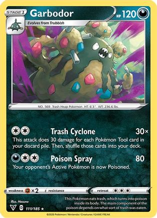 Garbodor 111/185 - SWSH04 Vivid Voltage Reverse Holofoil - Rare