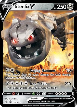 Steelix V 115/185 - SWSH04 Vivid Voltage Holofoil - Ultra Rare