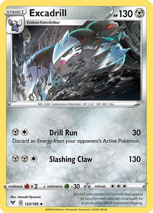 Excadrill 122/185 - SWSH04 Vivid Voltage Reverse Holofoil - Uncommon