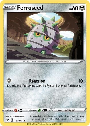 Ferroseed 123/185 - SWSH04 Vivid Voltage Reverse Holofoil - Common