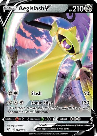 Aegislash V 126/185 - SWSH04 Vivid Voltage Holofoil - Ultra Rare