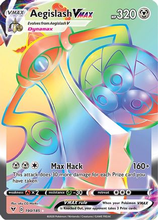 Aegislash VMAX (Secret) 190/185 - SWSH04 Vivid Voltage Holofoil - Secret Rare