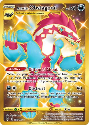 Galarian Obstagoon (Secret) 198/185 - SWSH04 Vivid Voltage Holofoil - Secret Rare