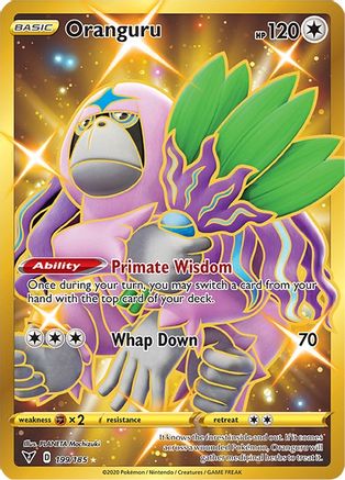 Oranguru (Secret) 199/185 - SWSH04 Vivid Voltage Holofoil - Secret Rare