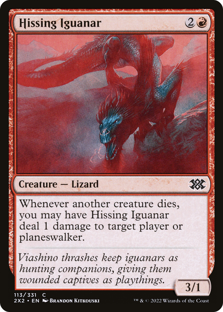 Hissing Iguanar (2X2-113) - Double Masters 2022 Foil