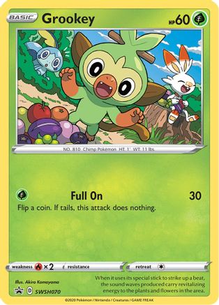 Grookey SWSH070 - SWSH Sword & Shield Promo Cards Holofoil - Promo