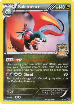 Salamence - 8/20 (Regional Championships) [Staff] 8 - League & Championship Cards