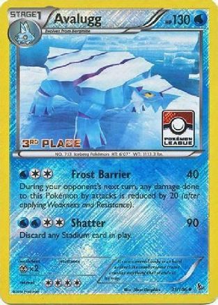 Avalugg - 31/106 (Pokemon League) [3rd Place] 31 - League & Championship Cards Reverse Holofoil