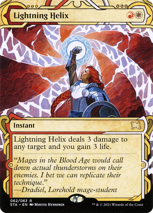 Lightning Helix (STA-062) - Strixhaven Mystical Archive: (Showcase) (Borderless) Foil