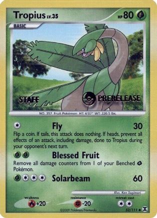 Tropius - 052/111 (Prerelease) [Staff] 52 - Nintendo Promos