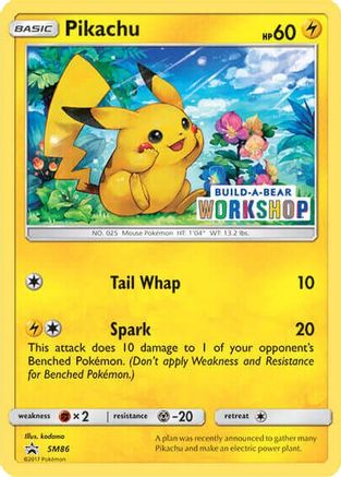 Pikachu - SM86 (Build-A-Bear Workshop Exclusive) SM86 - Miscellaneous Cards & Products