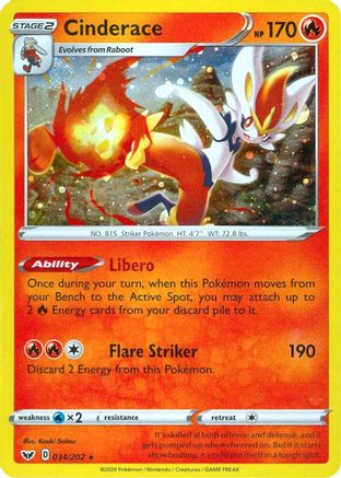 Cinderace 034/202 - Miscellaneous Cards & Products Holofoil - Promo