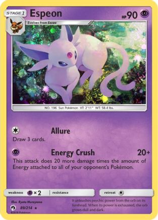 Espeon 089/214 - Blister Exclusives Holofoil - Promo