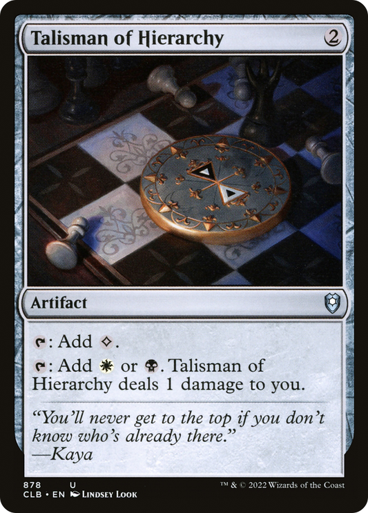 Talisman of Hierarchy (CLB-878) - Commander Legends: Battle for Baldur's Gate