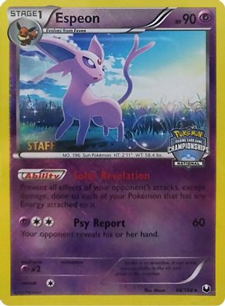 Espeon (National Championships) [Staff] (48/108) - League & Championship Cards Reverse Holofoil - Promo