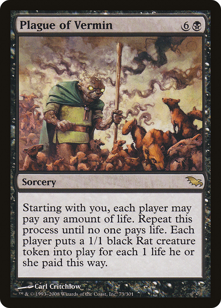 Plague of Vermin  (SHM-073) - Shadowmoor Foil