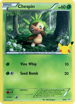 Chespin (6/25) - McDonalds 25th Anniversary Promos  - Promo