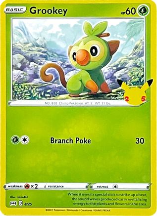 Grookey (8/25) - McDonalds 25th Anniversary Promos  - Promo