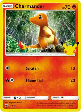 Charmander (9/25) - McDonalds 25th Anniversary Promos Holofoil - Promo