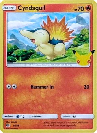 Cyndaquil (10/25) - McDonalds 25th Anniversary Promos  - Promo